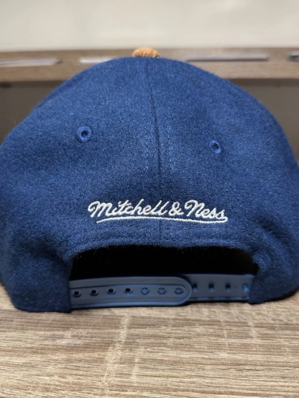 Chicago Cubs Mitchell & Ness Wool Corduroy Pro-Pinch Structured Snapback Navy